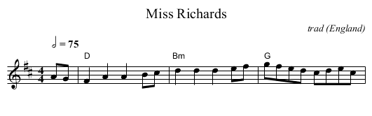 Miss Richards - staff notation