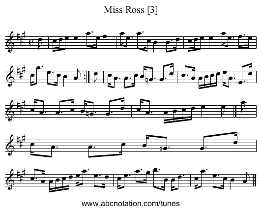 Miss Ross [3] - staff notation
