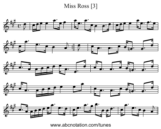 Miss Ross [3] - staff notation