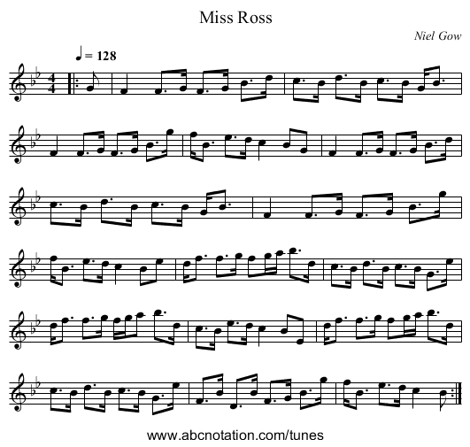 Miss Ross - staff notation