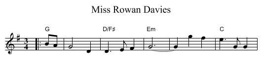 Miss Rowan Davies - staff notation