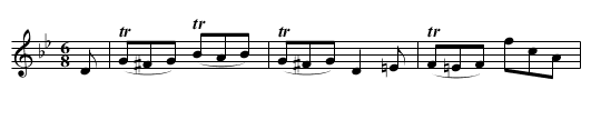 Miss Russell of Blackhall - staff notation