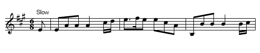 Miss Rutherfoord's Jigg - staff notation