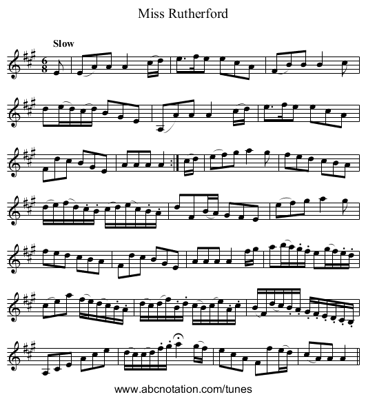 Miss Rutherford - staff notation