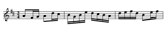 Miss Sackvile's Fancy - staff notation