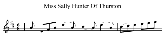 Miss Sally Hunter Of Thurston - staff notation