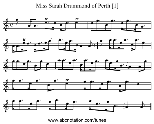 Miss Sarah Drummond of Perth [1] - staff notation