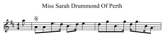 Miss Sarah Drummond Of Perth - staff notation