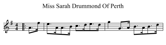 Miss Sarah Drummond Of Perth - staff notation