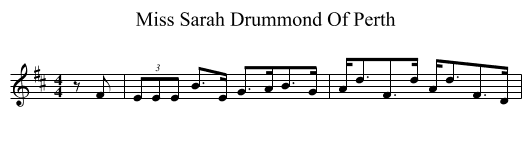 Miss Sarah Drummond Of Perth - staff notation