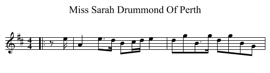 Miss Sarah Drummond Of Perth - staff notation