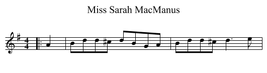 Miss Sarah MacManus - staff notation