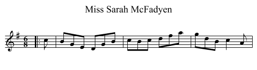 Miss Sarah McFadyen - staff notation
