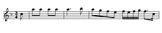 Miss Sayer's Allemand - staff notation