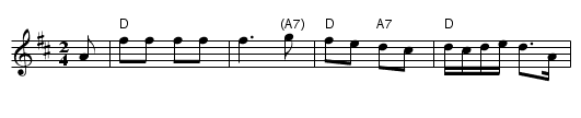 Miss Sayer's Allemande - staff notation