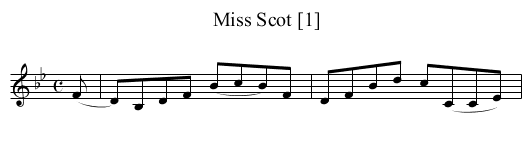 Miss Scot [1] - staff notation