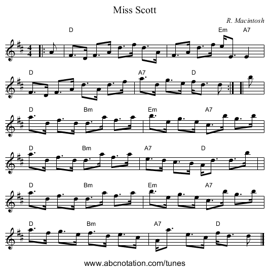 Miss Scott - staff notation