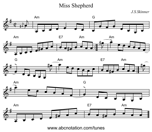 Miss Shepherd - staff notation