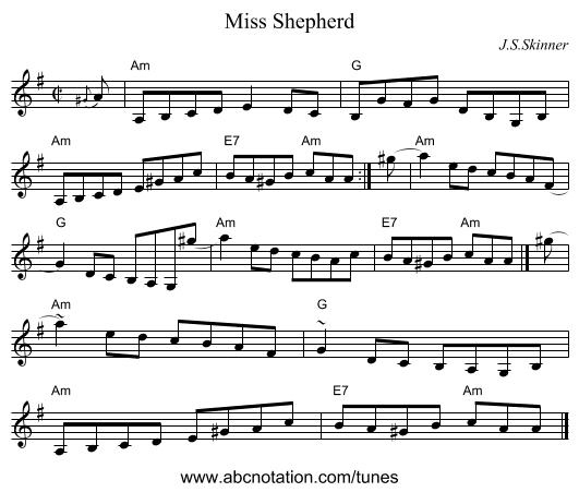 Miss Shepherd - staff notation