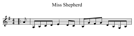 Miss Shepherd - staff notation