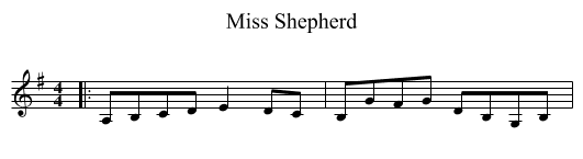 Miss Shepherd - staff notation