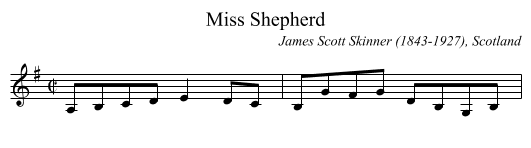Miss Shepherd - staff notation
