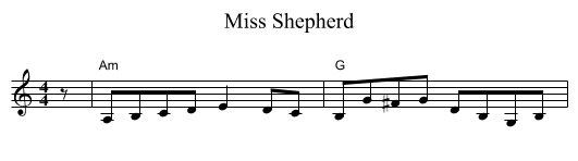 Miss Shepherd - staff notation