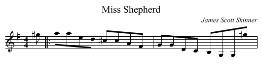 Miss Shepherd - staff notation