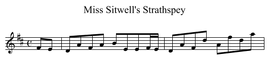 Miss Sitwell's Strathspey - staff notation