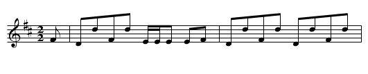 Miss Skinner's Reel - staff notation