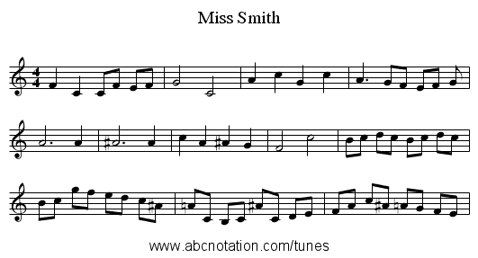 Miss Smith - staff notation