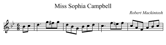 Miss Sophia Campbell - staff notation