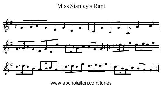 Miss Stanley's Rant - staff notation
