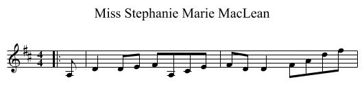 Miss Stephanie Marie MacLean - staff notation