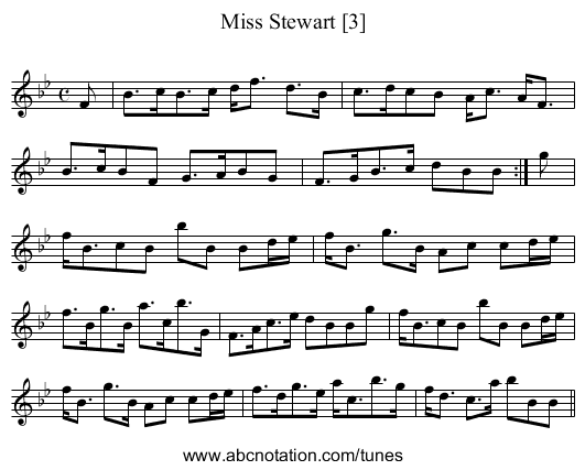 Miss Stewart [3] - staff notation