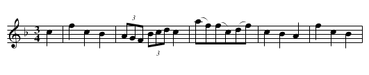 Miss Stewart Dempster's Minuet - staff notation