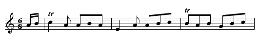 Miss Stewart Dowally's Jigg - staff notation