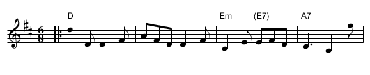 Miss Stewart of Bombay - staff notation