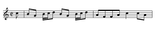 Miss Stewart of Garth's Reel. - staff notation