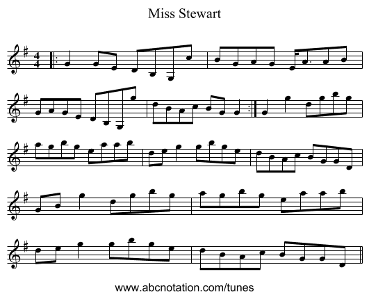 Miss Stewart - staff notation