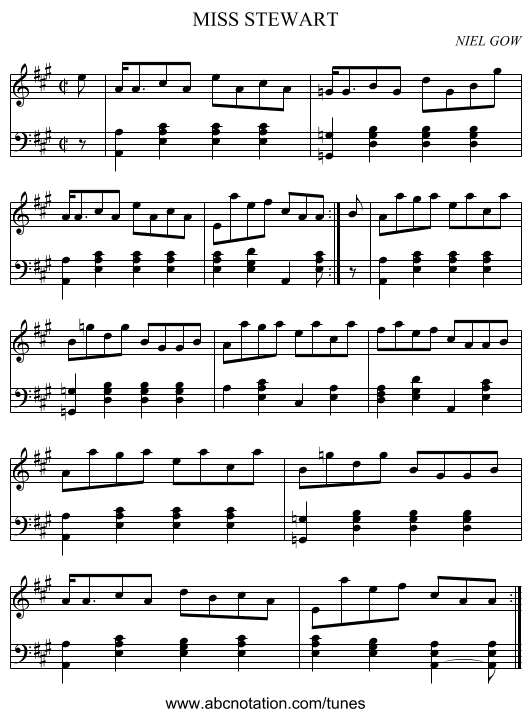 MISS STEWART - staff notation