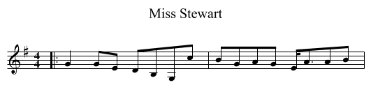 Miss Stewart - staff notation