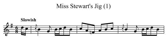 Miss Stewart's Jig (1) - staff notation