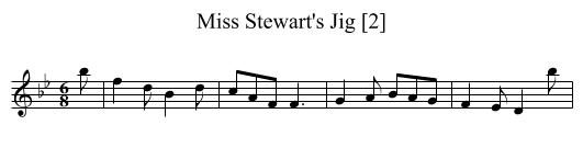 Miss Stewart's Jig [2] - staff notation