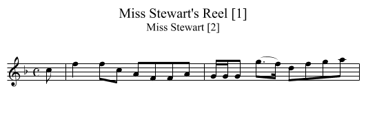 Miss Stewart's Reel [1] - staff notation
