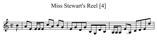 Miss Stewart's Reel [4] - staff notation