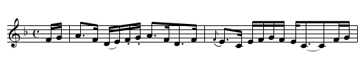 Miss Susan  Brown’s Strathspey - staff notation
