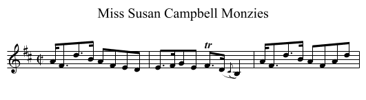 Miss Susan Campbell Monzies - staff notation