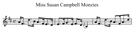 Miss Susan Campbell Monzies - staff notation