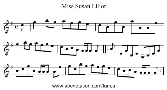 Miss Susan Elliot - staff notation